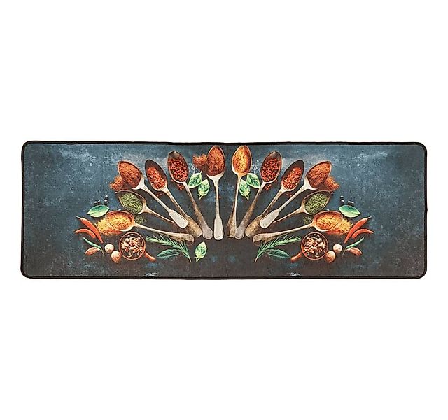 vidaXL Teppich Küchenteppich Mehrfarbig 60x180 cm Waschbar Rutschfest, Rech günstig online kaufen