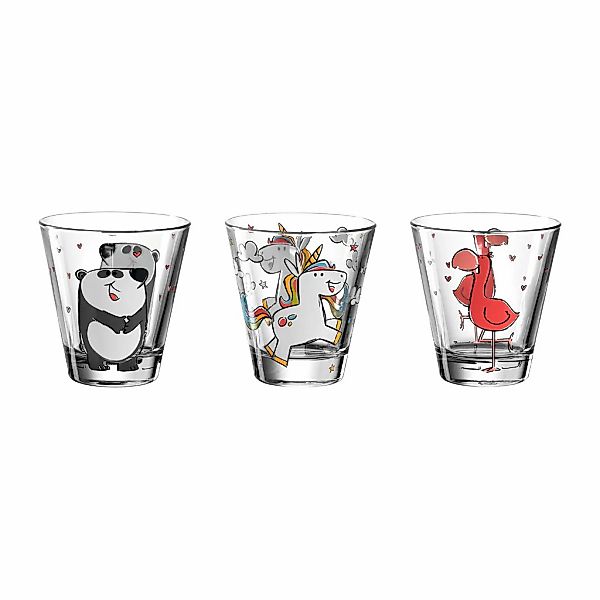 LEONARDO Kinderbecher "Kinderbecher Bambini 215 ml 3er Set bunt" günstig online kaufen