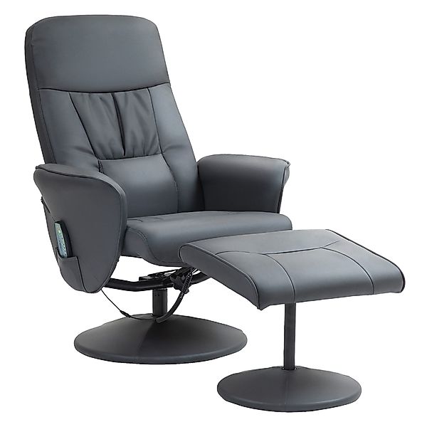 HOMCOM Massagesessel mit Fußhocker, Liegefunktion, 10 günstig online kaufen