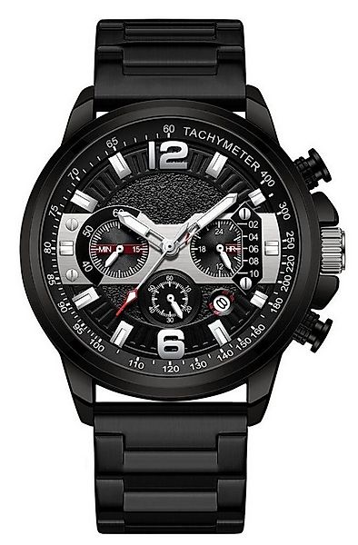 ibettertec Quarzuhr Herrenuhr Multifunktionsuhr Armbanduhr Chronograph, (Qu günstig online kaufen