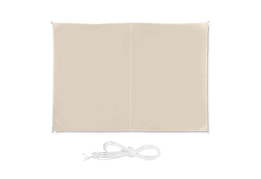 relaxdays Sonnensegel Rechteckiges Sonnensegel beige, 2 x 3 m günstig online kaufen