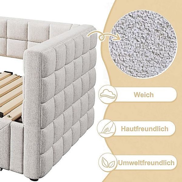 Flieks Polsterbett, Tagesbett Daybett Schlafsofa 90/180x200cm mit 2 Schubla günstig online kaufen