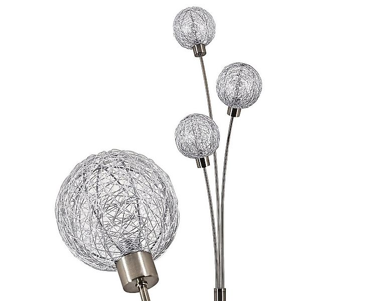 hofstein Stehlampe »Lerici« Stehleuchte Nickel-matt/Silberfarben, stufenlos günstig online kaufen