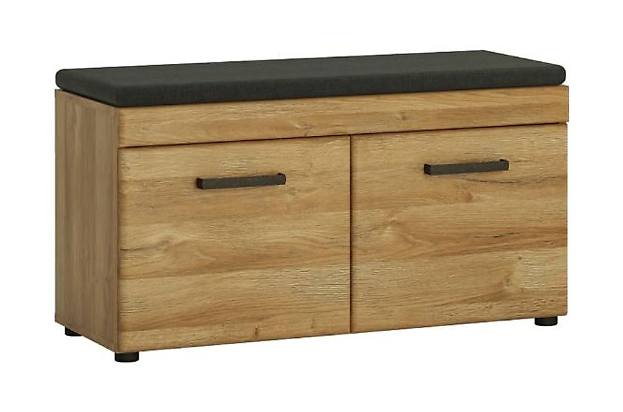CORTINA CNAG05 Kommode-Sitzbank 2Türen Grandson Eiche/PVC Grandson Eiche günstig online kaufen