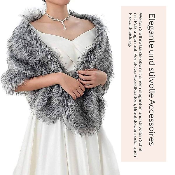 Refttenw Modeschal Hochzeit Bankett Party Kunstpelz günstig online kaufen