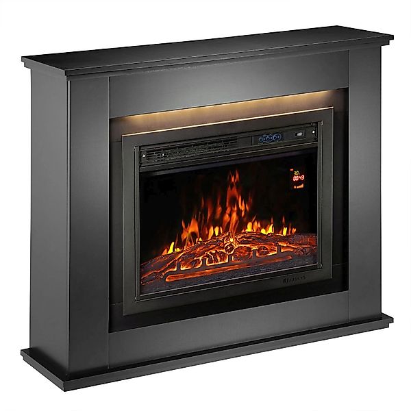 Juskys Elektrokamin Rechteckig mit Heizung & Flammeneffekt 1000/2000 W Schw günstig online kaufen
