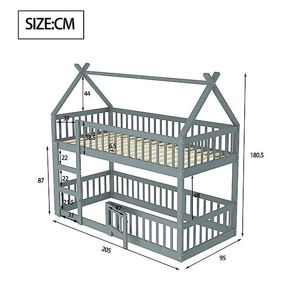 Ulife Etagenbett Kinderbett Jugendbett Kinder-Familienbett mit Treppe, Loft günstig online kaufen