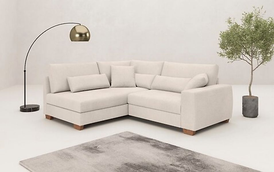 Mr. Couch Ecksofa »Helena L-Form«, Mit Federkern, wahlweise mit Bettfunktio günstig online kaufen