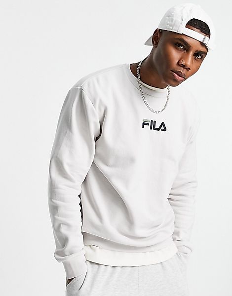 Fila – Sweatshirt in Grau mit Logo günstig online kaufen