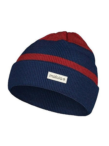 Maloja Strickmütze (Beanie) Vittorio - dunkelblau/rot günstig online kaufen