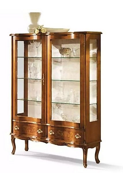 Xlmoebel Vitrine Exquisite braune Holzvitrine mit Glasregalen - Traditionel günstig online kaufen