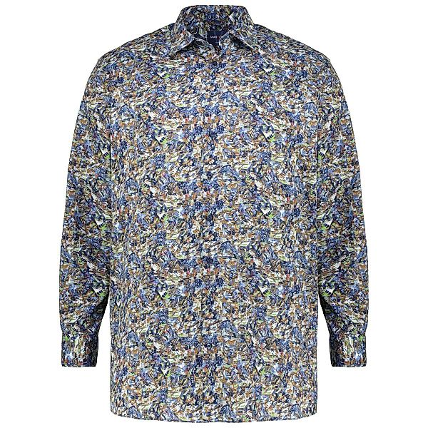 Marvelis Freizeithemd mit Allover-Print Farbe marine Größe: 6XL günstig online kaufen