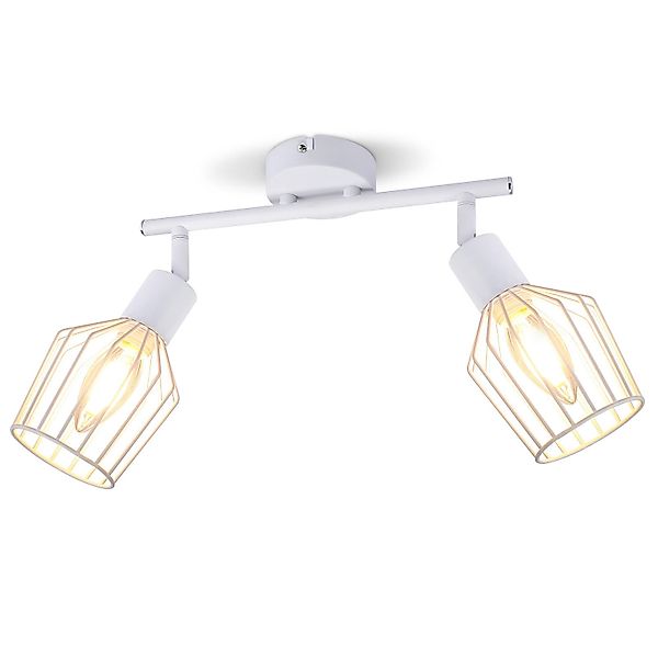 ZMH Deckenleuchte Wohnzimmer 2 Flammig Deckenstrahler Vintage E14 Fassung S günstig online kaufen