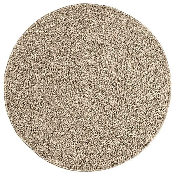 vidaXL Teppich ZIZUR Beige Ø 90 cm Jute-Optik Indoor und Outdoor 4010414 günstig online kaufen