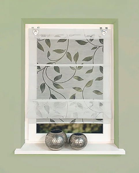 HOME WOHNIDEEN Raffrollo »RANA« mit Ösen ohne Bohren freihängend Magnetroll günstig online kaufen