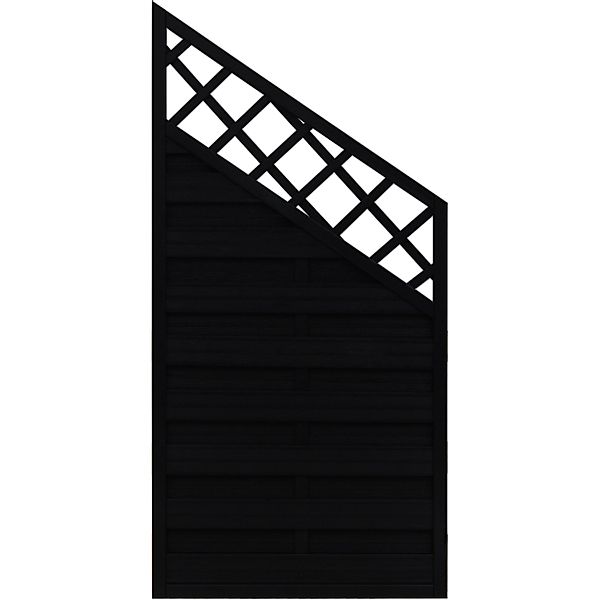 Sichtschutzzaun-Element Country Anthrazit,asiert 180 x 120/90 cm günstig online kaufen