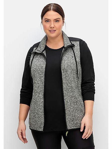 Sheego Strickjacke "Große Größen", aus atmungsaktivem Strickfleece, mit Ste günstig online kaufen