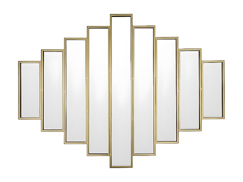 Spiegel symmetrisch Art Déco - 90 x 120 cm - Metall - Goldfarben - GALICE günstig online kaufen