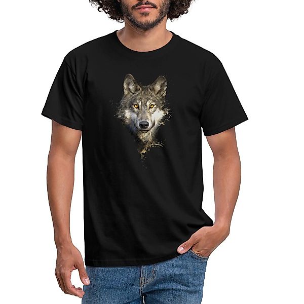 Spreadshirt T-Shirt Wolf Motiv Einsamer Wolf günstig online kaufen