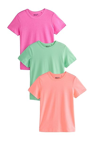 Next T-Shirt Basic T-Shirts, 3er-Pack, Kurzgröße günstig online kaufen