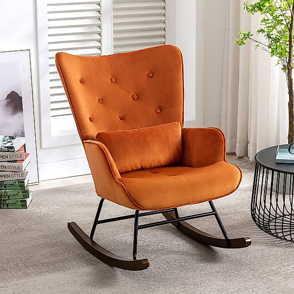 HomeMiYN Schaukelstuhl Schaukelstuhl Wohnzimmer Samt mit günstig online kaufen
