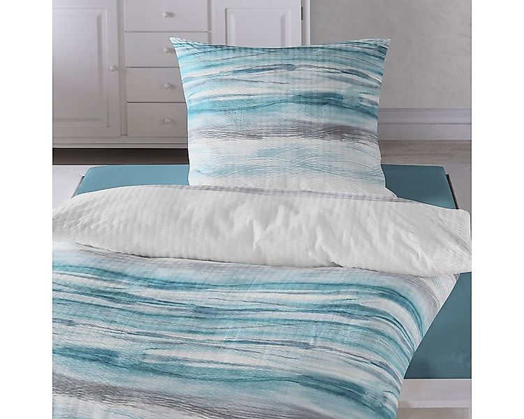 TRAUMSCHLAF Bettwäsche Wellen, Seersucker, 2 teilig, bügelfreie Seersucker günstig online kaufen