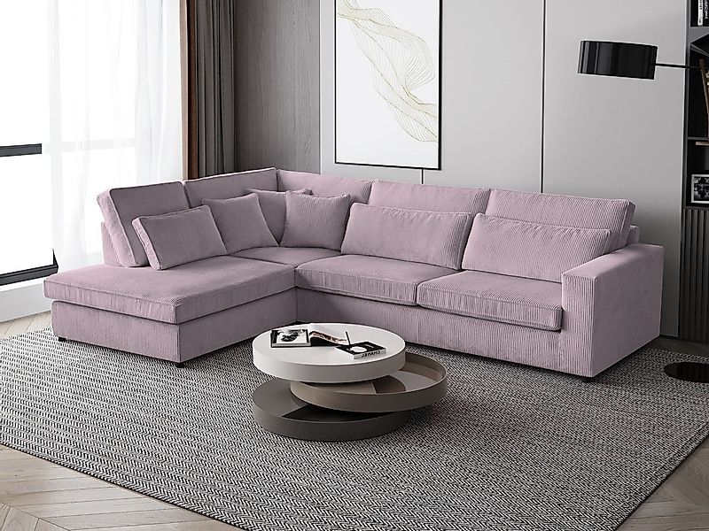 Beautysofa Ecksofa mit dekorativen Kissen PARMA, günstig online kaufen