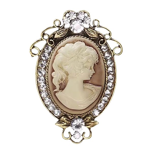 Dark-Desires Brosche Vintage Brosche Cameo gold-silberfarben, günstig online kaufen