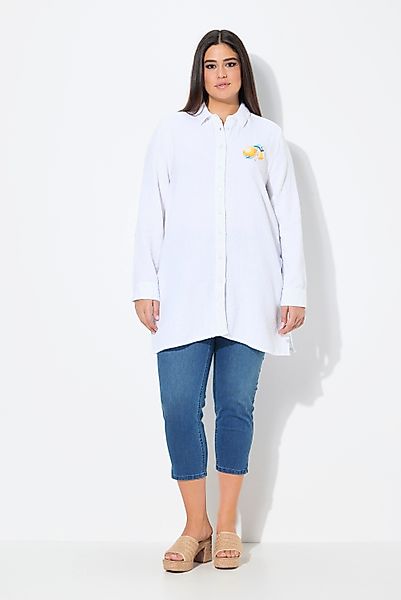 Ulla Popken Hemdbluse Bluse A-Linie Musselin günstig online kaufen
