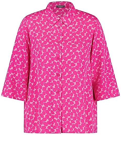 Samoon Klassische Bluse Weite 3/4 Arm Bluse mit Dots-Print günstig online kaufen