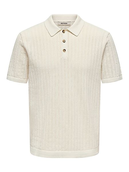 Only & Sons Herren Poloshirt ONSMOON REG 12 SS POLO KNIT - Regular Fit günstig online kaufen