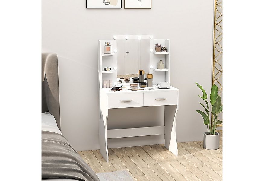 HOMCOM Schminktisch mit dimmbarer LED-Beleuchtung (Frisiertisch, 1-St., Kos günstig online kaufen