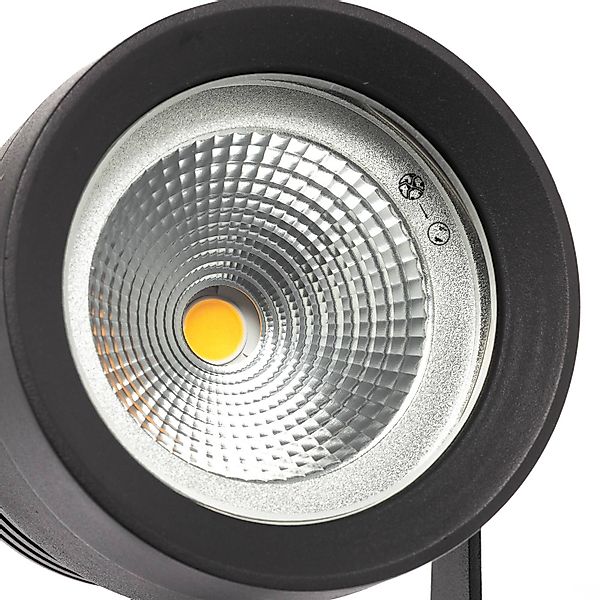 LED-Außenstrahler Irina, Erdspieß, Stecker, grau, Metall günstig online kaufen