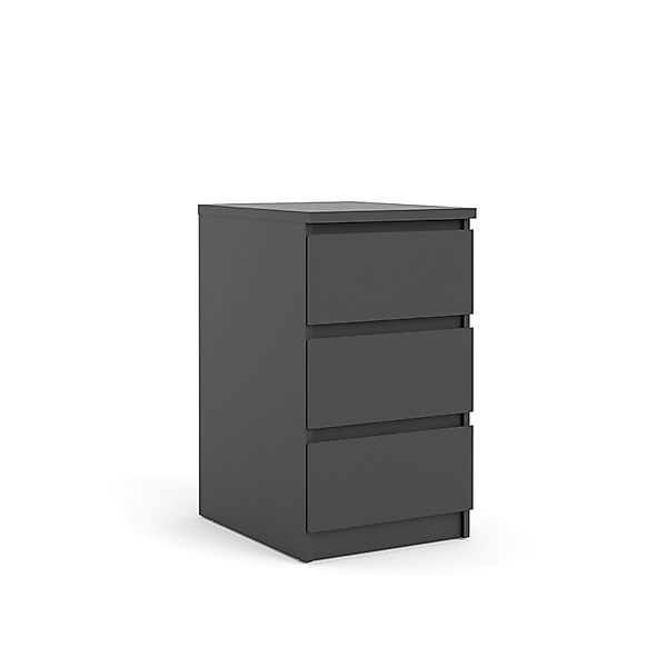 ebuy24 Nada Kommode Niedrig und Schmal 3 Schubladen Mattschwarz günstig online kaufen