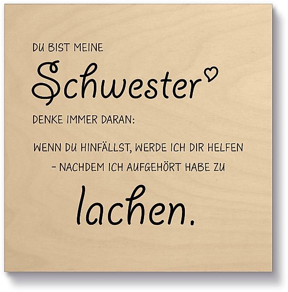 Artland Holzbild Schwester, Sprüche & Texte günstig online kaufen