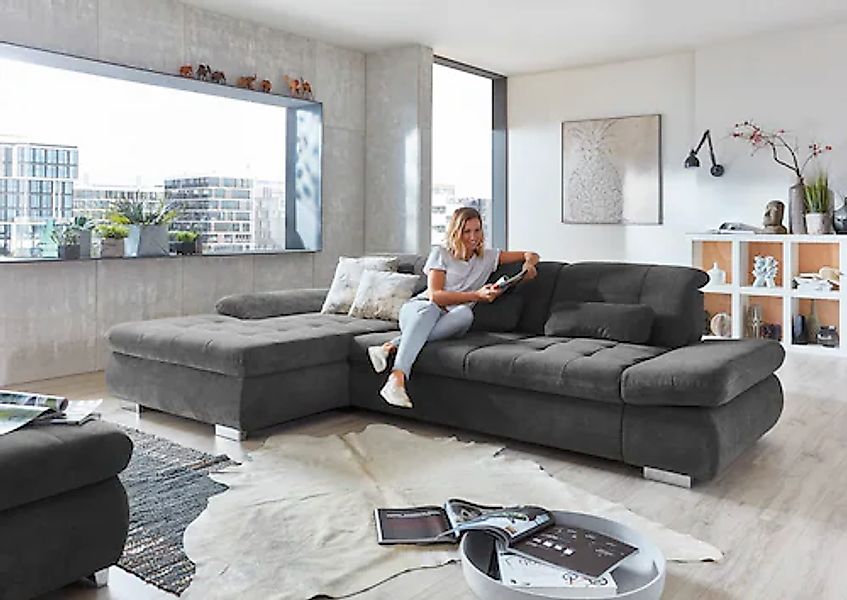 Die PlanBar Ecksofa "MP-IN17004 L-Form, Breite 331 cm, wahlweise mit Funtki günstig online kaufen