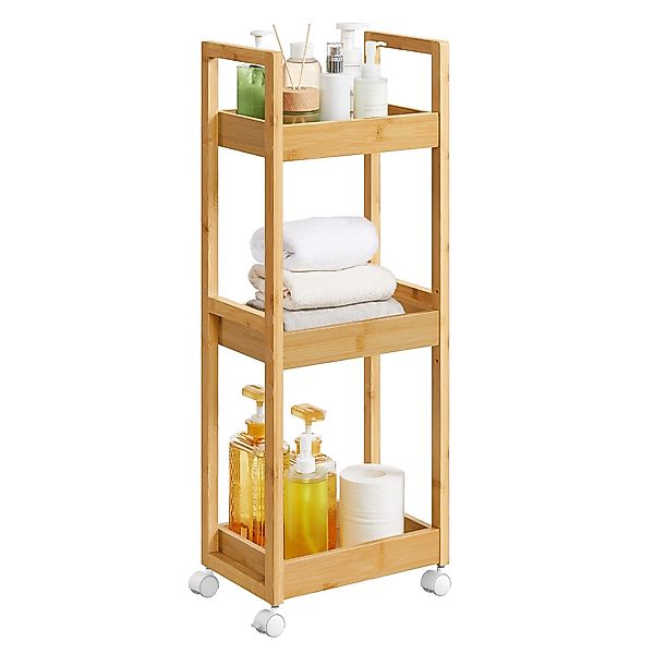 SONGMICS Badregal BCB083, SONGMICS Rollwagen, Badezimmerregal günstig online kaufen