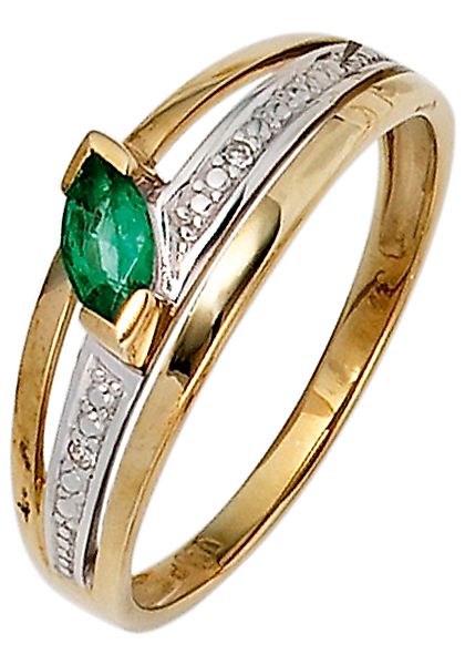 JOBO Diamantring, 585 Gold bicolor mit günstig online kaufen