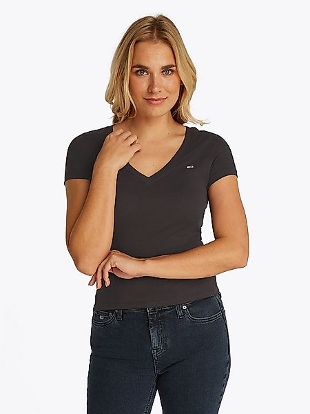 Tommy Jeans Kurzarmshirt TJW SLIM V-NECK TEE mit Logo-Stickerei günstig online kaufen