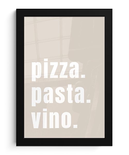 MuchoWow Poster Zitat - Pizza, Pasta, günstig online kaufen