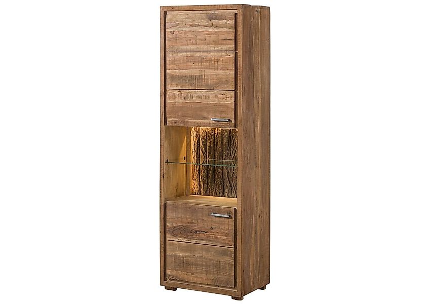 Massivmoebel24 Standvitrine (Vitrine Akazie 58x40x180 natur günstig online kaufen
