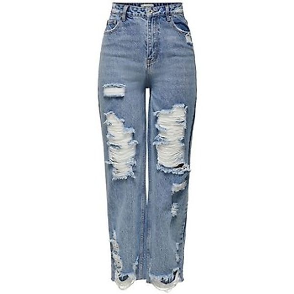 Only  Jeans 15252688 DAD HW WIDE DESTROY-MEDIUM BLUE DENIM günstig online kaufen