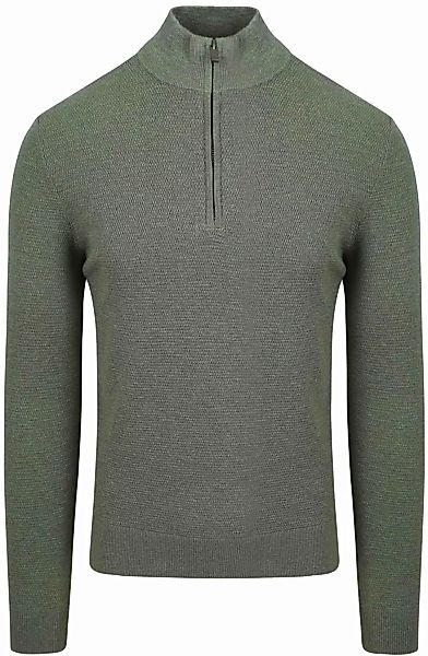 Suitable Half Zip Pullover Struktur Grün - Größe XXL günstig online kaufen