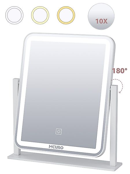 MCURO Kosmetikspiegel LED Schminkspiegel 10X Vergrößerung günstig online kaufen