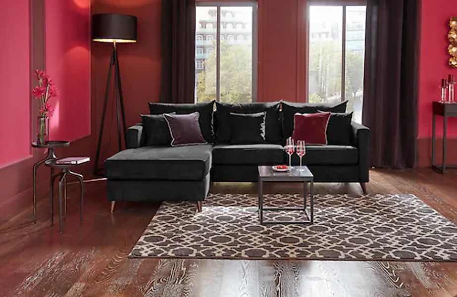 Home affaire Ecksofa »Renesse L-Form«, lose Kissen, Keder an Sitzkissen günstig online kaufen