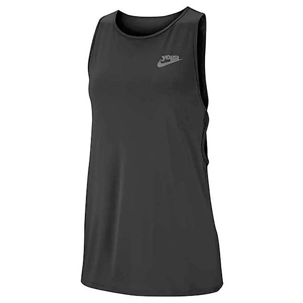Nike Yoga Keyhole Graphic Ärmelloses T-shirt XS Black / Vast Grey günstig online kaufen