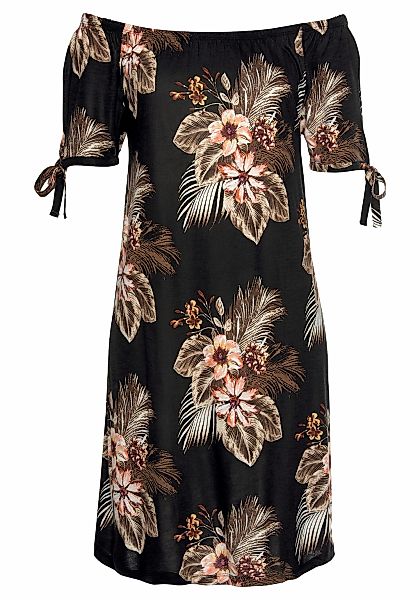 Beachtime Strandkleid, mit Bändern an den Ärmeln und Carmenausschnitt, Somm günstig online kaufen