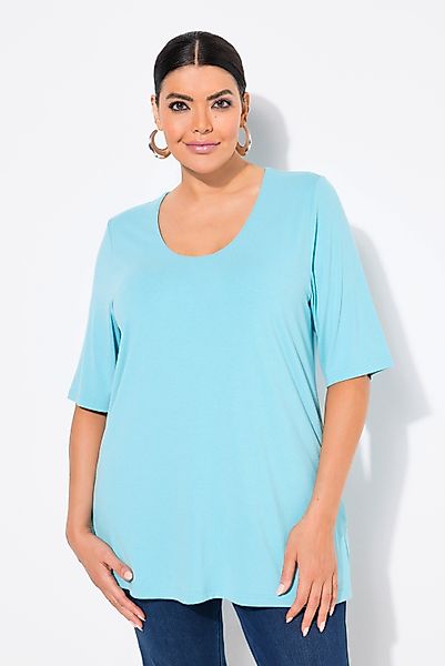 Ulla Popken T-Shirt T-Shirt vorne doppellagig günstig online kaufen