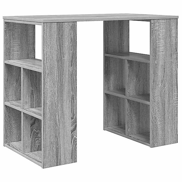 vidaXL Schreibtisch Schreibtisch mit Regal Grau günstig online kaufen