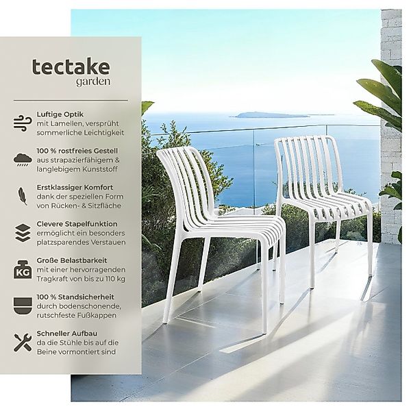 tectake Gartenstuhl Gartenstühle (Set, 6 St), günstig online kaufen
